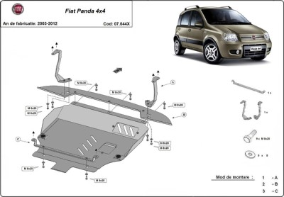 Scut motor metalic Fiat Panda 4x4 2003-2012 foto