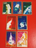 AJMAN, SPACE - SERIE COMPLETĂ ȘTAMPILATĂ CU URME SLABE DE ȘARNIERĂ, Stampilat