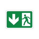 Indicator evacuare jos st&acirc;nga/dreapta cu săgeată &icirc;n jos