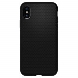 Husa pentru iPhone X / XS, Spigen Liquid Air, Matte Black