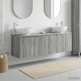 Cumpara ieftin Set dulap baie 3 buc. Sonoma gri 161,5 x 44,5 x 80 cm