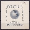 Columbia 1949 UPU bl. 4 MNH, Nestampilat