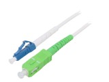Patch cord fibră OS2 LC/UPC-SC/APC 1m alb 3mm