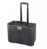 Hard case MAX465H220S-TR cu roti pentru echipamente de studio, Plastica Panaro