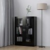 VidaXL Dulap cu vitrină, negru, 82,5 x 30,5 x 115 cm, PAL