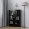 vidaXL Dulap cu vitrină, negru, 82,5 x 30,5 x 115 cm, PAL