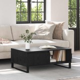 vidaXL Masă de cafea Stejar negru 90 x 60 x 35 cm Lemn compozit 882591