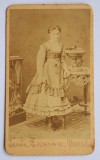 CDV Atelier Romania Cernăuți Czernowitz - C. Steiner - Doamnă &icirc;n rochie de epocă - jumătatea secolului XIX