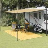 vidaXL Covor Cort Bej 200x400 cm Polietilena HDPE Impermeabil Ventilatie Exterior Camping