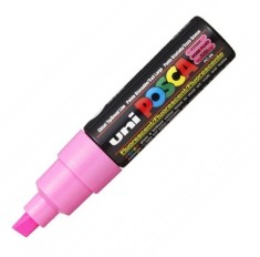 Marker UNI PC-8K Posca 8,0 mm varf tesit roz fluorescent foto
