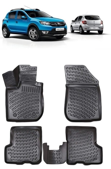 Set Covorase cauciuc stil tavita DACIA SANDERO Stepway (2012-2020)