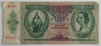 Bancnota Ungaria - 10 Pengo 1936 foto
