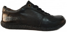 Pantofi dama casual din piele Kickers 654380-50-81 home noir foto