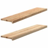 Cumpara ieftin Pervaz 2 buc lemn masiv de stejar netratat 120x25x2 cm