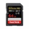 Card Memorie SDXC SanDisk Extreme Pro, 64Gb, Clasa 10 / UHS-1 U3 SDSDXXU-064G-GN4IN