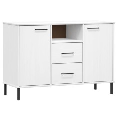 Servanta cu picioare metalice &amp;bdquo;OSLO&amp;rdquo; alb 113x40x77 cm lemn foto