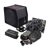 Pachet difuzoare amplificator subwoofer Audio System 4 x 50W + 1000 W Subwoofer