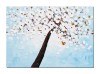 Tablou Copacul vieti pictat manual living, Fericire, 70x50cm ulei pe panza in relief efect 3D