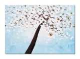 Cumpara ieftin Tablou Copacul vieti pictat manual living, Fericire, 70x50cm ulei pe panza in relief efect 3D
