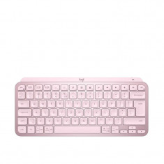 Tastatura Iluminata Bluetooth Logitech MX KEYS Mini Roz, Layout: QWERTY US