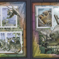 DB1 Fauna Africa Centrala Urs Koala MS + SS MNH