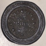 Cumpara ieftin JETON INTERBELIC DIN PLUMB ,,MAX GOLDENBERG*BUCURESTI&quot;31 mm./ POZE
