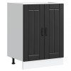 Dulap Baza Chiuveta Bucatarie Negru 60x46x81.5 cm Lemn Gossi Lucca Raft Ajustabil