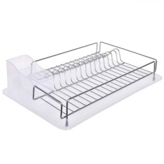 Suport pentru uscare vase, model cu depozitare Tacamuri, 32x47 cm foto