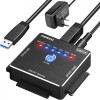 Adaptor FIDECO SATA/IDE la USB 3.0, HDD/SSD 2.5/3.5 inch, DVD/CD, Clonare Offline, Universal, Compatibil Windows/Mac/Linux