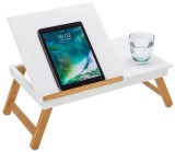 Cumpara ieftin Masă pentru laptop &icirc;n culori albe/naturale, 53/20,5-43/33 cm