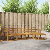 vidaXL Set de canapele de exterior 5 pcs natural Lemn Solid de Acacia 3366242