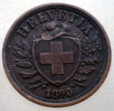 J.419 ELVETIA 2 RAPPEN 1890 B