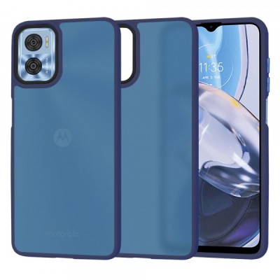 Husa pentru Motorola Moto E22i / E22, Techsuit, HaloFrost, Bleumarin foto