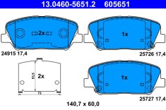 ATE 13.0460-5651.2 set placute frana,frana disc foto