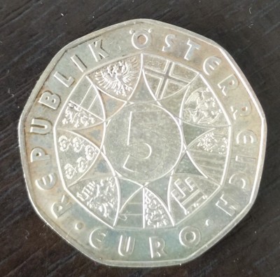 Moneda Austria - 5 Euro 2009 - Joseph Haydn - Argint foto