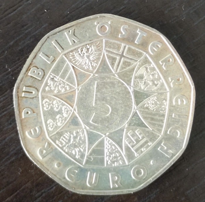 Moneda Austria - 5 Euro 2009 - Joseph Haydn - Argint