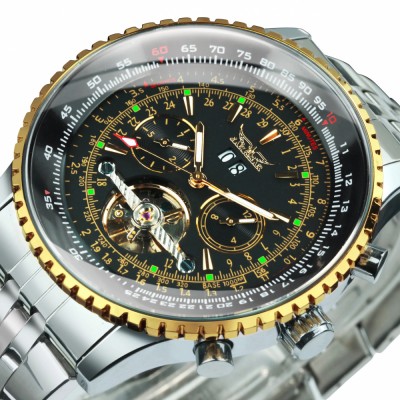 Ceas barbatesc de mana Jaragar Multifunctional Tourbillon Skeleton Mecanic Automatic foto