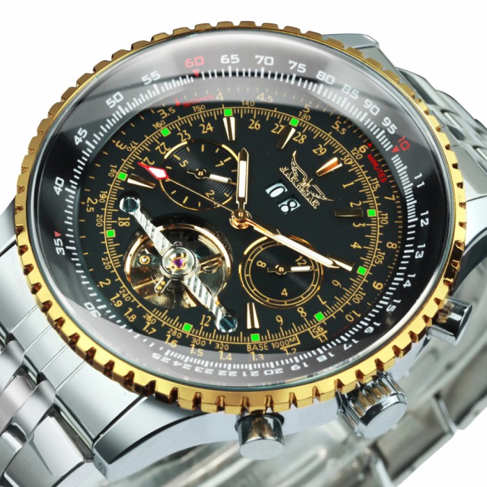 Ceas barbatesc de mana Jaragar Multifunctional Tourbillon Skeleton Mecanic Automatic
