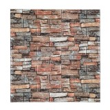 Set 10 Placi de Tapet, Autoadezive, 70 x 77 cm, 3.5 mm Grosime, Suprafata Acoperita 5.3 mp, din PVC, Model Caramida, Multicolor