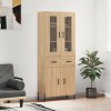 VidaXL Dulap &icirc;nalt, stejar sonoma, 69,5x34x180 cm, lemn compozit