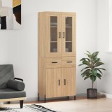 VidaXL Dulap &icirc;nalt, stejar sonoma, 69,5x34x180 cm, lemn compozit