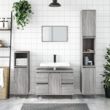 vidaXL Dulap pentru baie, gri sonoma, 80x33x60 cm, lemn compozit