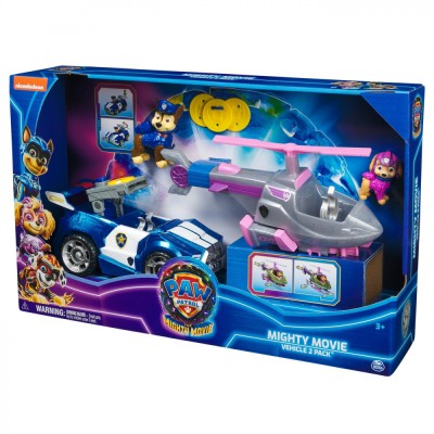 PATRULA CATELUSILOR MIGHTY MOVIE SET 2 VEHICULE foto
