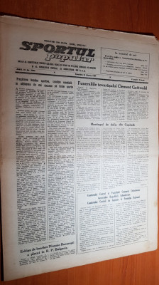 sportul popular 21 martie 1953-romania la capionatul mondial de tenis de masa foto