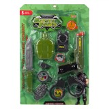 Set 8 piese jucarii de militari pentru copii, Plastic, diverse accesorii, Multicolor