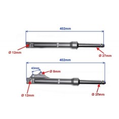 Furca Telescop Amortizoare Fata Scuter SET stanga dreapta