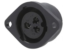 Conector circular 250V 3 PIN 10A IP40 soclu mamă pentru lipire