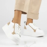 Cumpara ieftin Sneakers piele naturala Filippo DP6170, Alb - 40