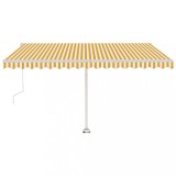 Cumpara ieftin Copertina autonoma retractabila automat galben&amp;alb 450x350 cm