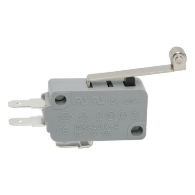 Microinterupator 1 circuit 16A 250V ON-ON cu lamela 30mm si rola 28x16x10mm 09009 foto